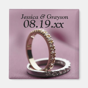 Personalizado Salvar O Íman De Anéis De Casamento