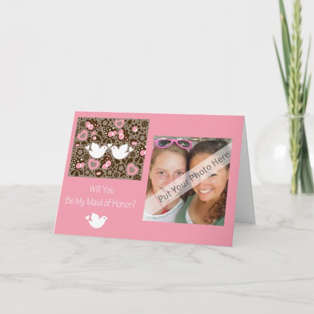 Personalizado Seja Meu Convite Fotográfico Madrinh (Frente)