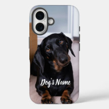 Personalizado seu nome e foto do cão Dachshund