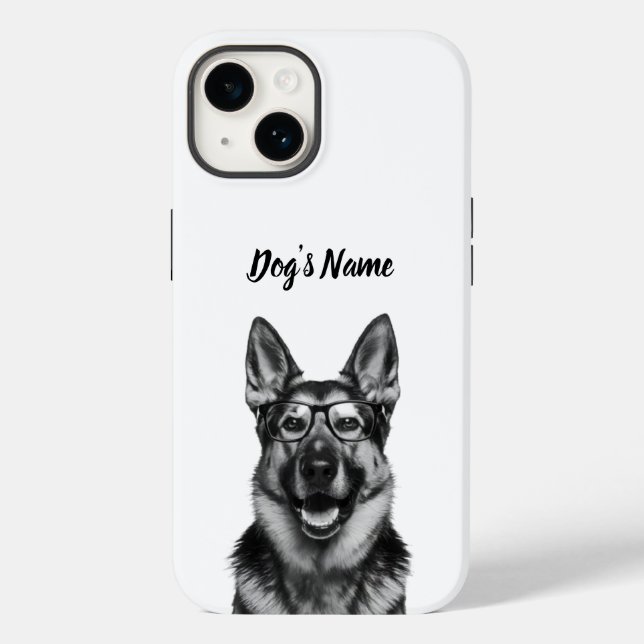 Personalizado seu nome e foto do cão do German she (Verso)