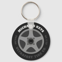 Personalizado Seu Nome Tire Co. Chaveiro