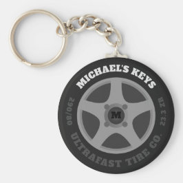 Personalizado Seu Nome Tire Co. Chaveiro