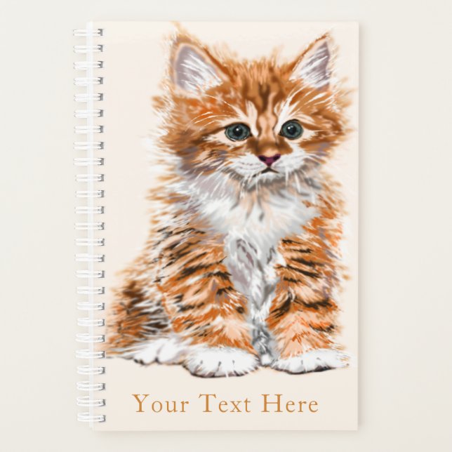 Personalizado seu Planejador de Texto com o Gato B (Frente)