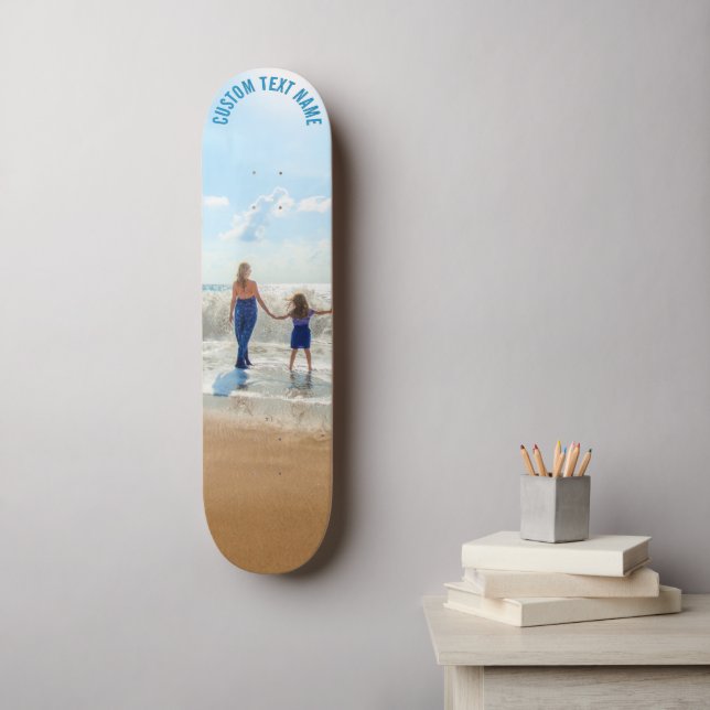 Personalizado seu skate de fotos e texto personali (Arte de parede)