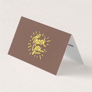 Personalizado Simples Obrigado Cartão de visita