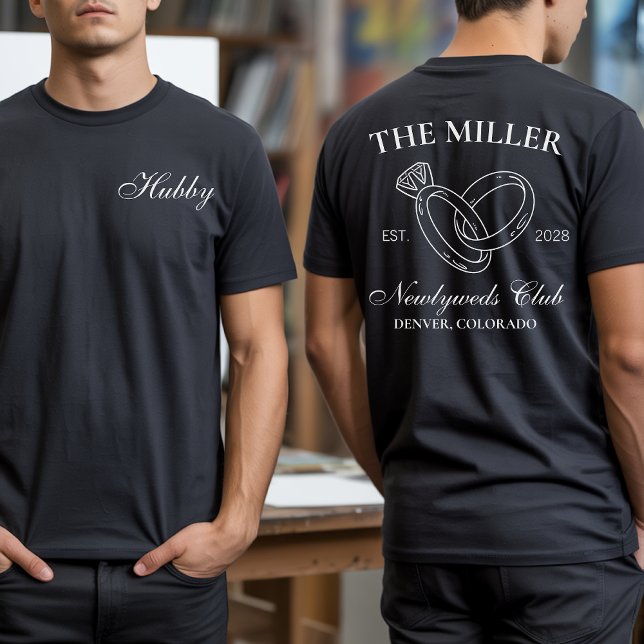 Personalizado Sr. e Sra. Newlyweds T-Shirts (personalized newlywed shirts, mr and mrs honeymoon tee, wedding gift shirts, bride and groom shirts)