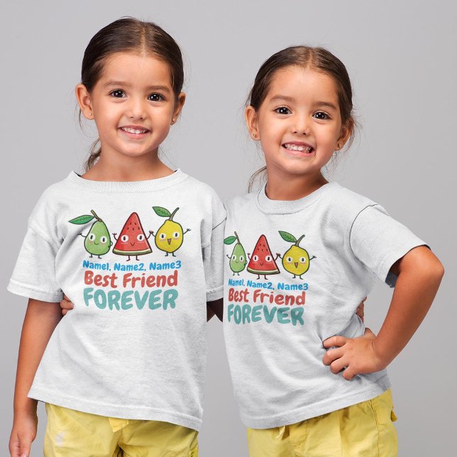 Personalizar a Camisa T da Garota BFF da Fruta Bon (Criador carregado)