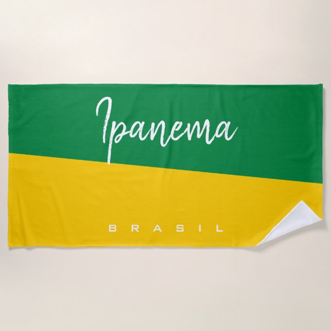 Personalizar a Toalha de Praia Brasil / Brasil (Frente)