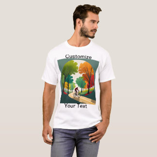 Personalizar Bicicleta de Camisa T de Trilha Cênic