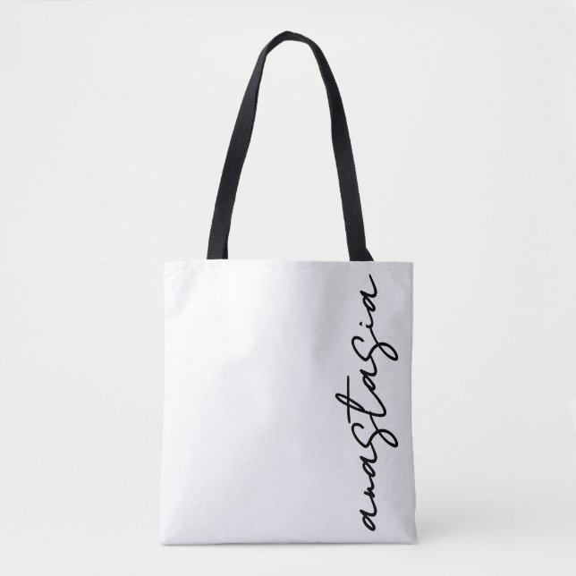 Personalizar Bolsa preto e branco simples - Person (Frente)