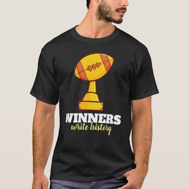 Personalizar Camisa T-Histórico de Escrita Vencedo (Frente)