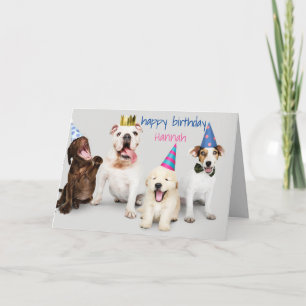 Personalizar Cartão de Aniversário - Cachorros Sen