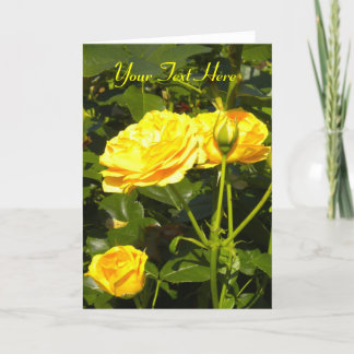 *Personalizar* Cartão de Saudação de Rosas Amarela