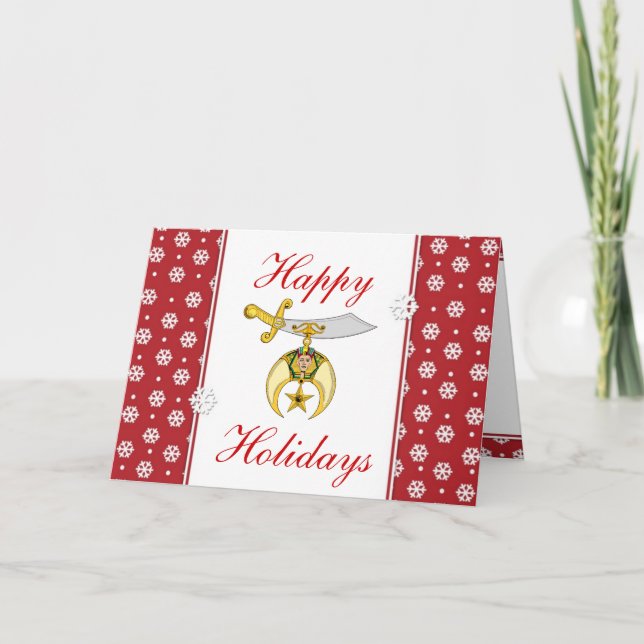 Personalizar Cartões de natal Emblem do Shriner (Frente)
