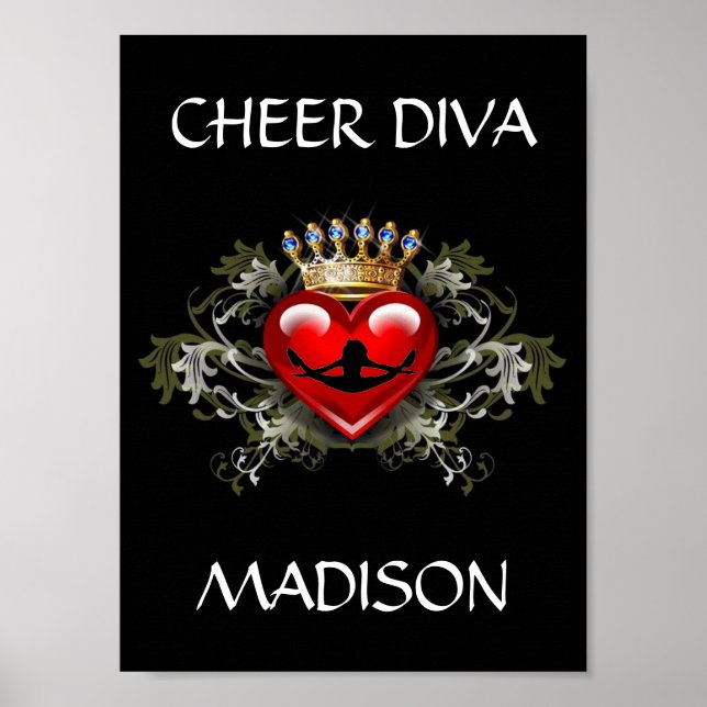 PERSONALIZAR CHEER DIVA POSTER (Frente)