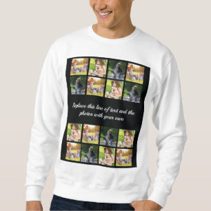 Personalizar colagem de fotos e camiseta de texto