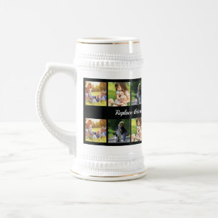 Personalizar colagem de fotos e caneca de cerveja