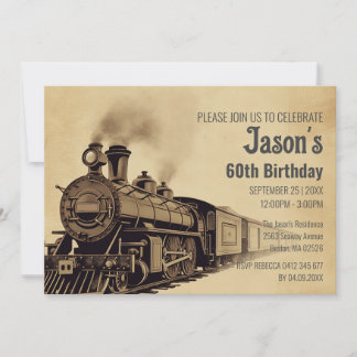 Personalizar Convite de Aniversário da Locomotive