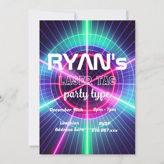 Personalizar convite de aniversário de etiqueta la (Frente)