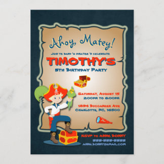 Personalizar Convite de Aniversário para Piratas B