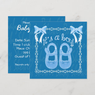 Personalizar convite para o chá Blue baby Boy