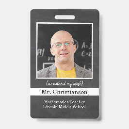 Personalizar Crachá de Identificação de Professore