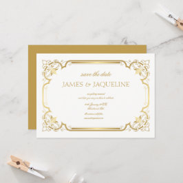 Personalizar data de casamento emoldurado em ouro 