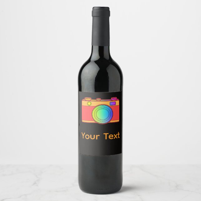 Personalizar Design de Câmera Etiqueta de Vinho Pr (Frente)