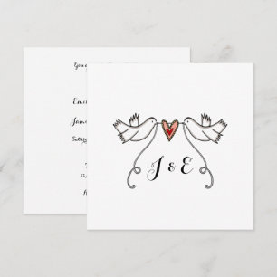 Personalizar Doves Brancos Adoram Convite de Casam
