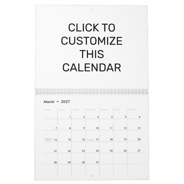 PERSONALIZAR ESTE CALENDÁRIO (Mar 2027)