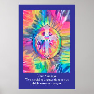 Personalizar este Poster - Tye Dye Cross
