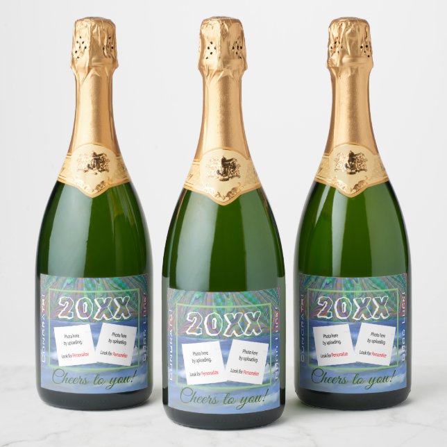 Personalizar Etiqueta de Bebida de Vinho Espumante (Garrafas)