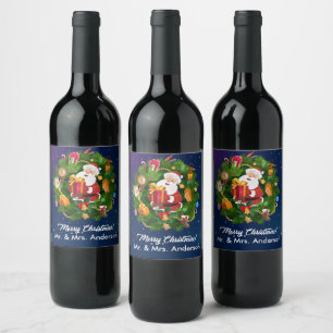 Personalizar Etiqueta de Vinho Natal Feliz Papai N