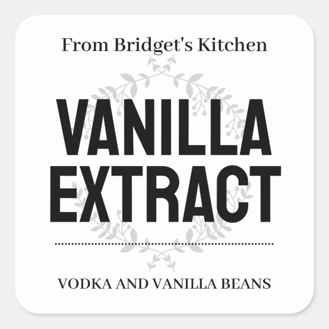 Personalizar etiqueta Vanilla Extract VE011_01sqv2 (Frente)