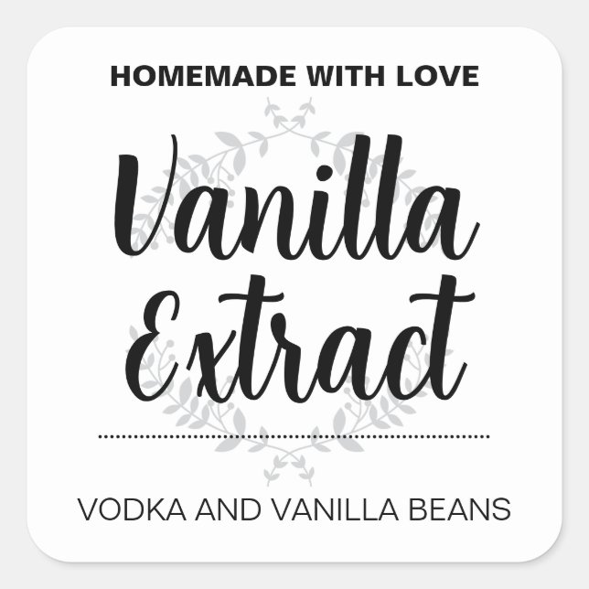 Personalizar etiqueta Vanilla Extract VE022_04sq (Frente)