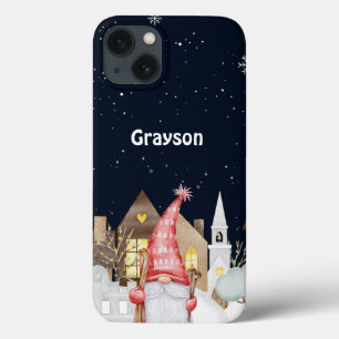 Personalizar Feriado de Neve de Inverno Gnome Cute