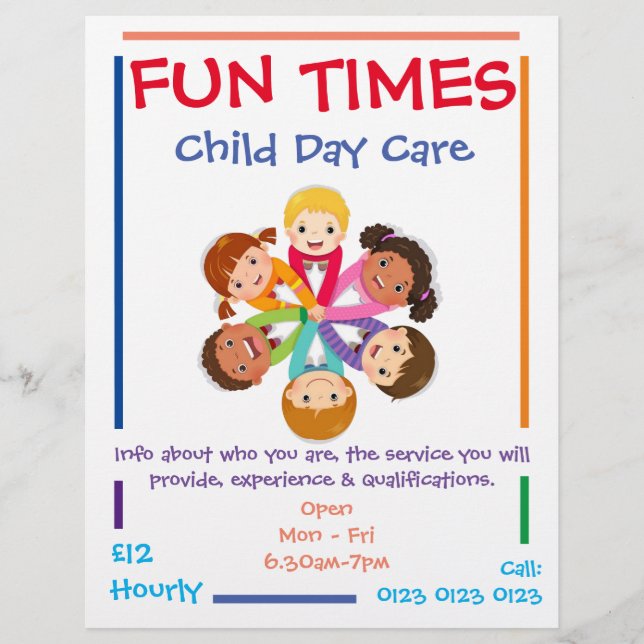 Personalizar folheto de creche (Frente)