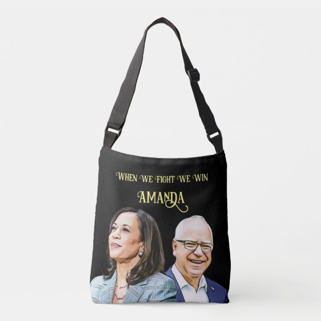 Personalizar Kamala Harris Tim Walz 2024 Tote Bag (Frente)