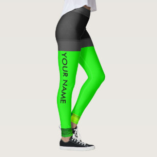 Personalizar Leggings Neon Green Running Pants