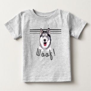 Personalizar mensagem Siberian Husky Baby T-Shirt