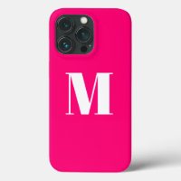 Personalizar monograma branco cor-de-rosa de fuchs