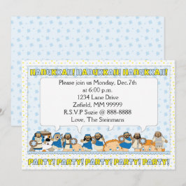 Personalizar o Convite de festas da placa Hanukkah