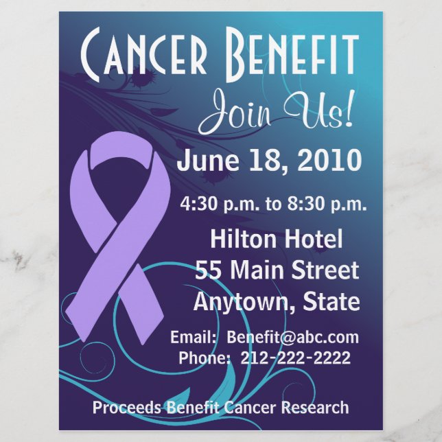 Personalizar o Folheto de Benefícios do Cancer (Frente)