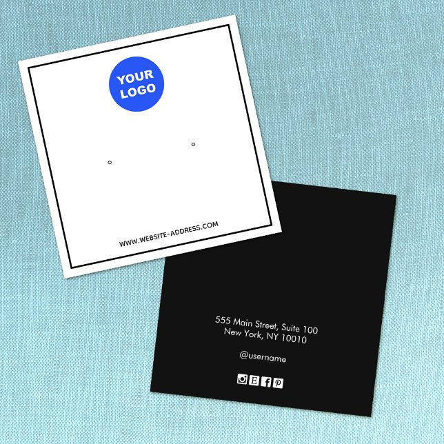 Personalizar o logotipo Adição Preta e Branco Exib (Criador carregado)