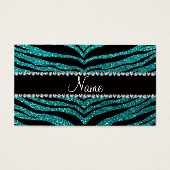 Personalizar o nome do tigre brilhante aqua glitte (Frente)