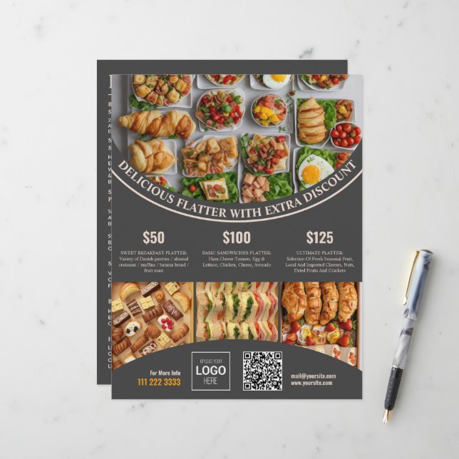 Personalizar online este menu e preço de Comida le (Frente/Verso In Situ)