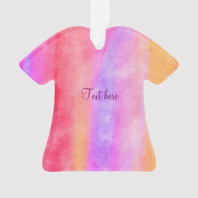 Personalizar Ornamento de Camiseta de Tie Die (Frente)