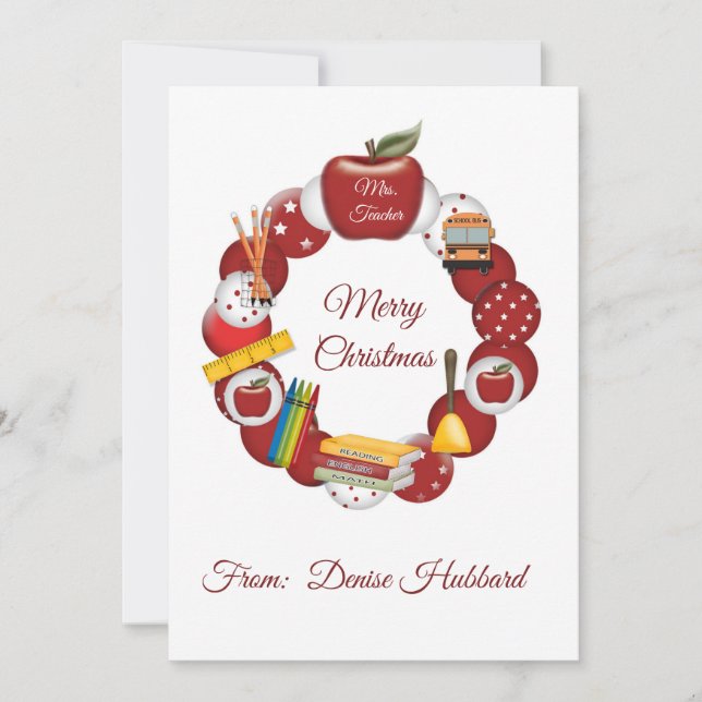 Personalizar professor Feliz Natal (Frente)