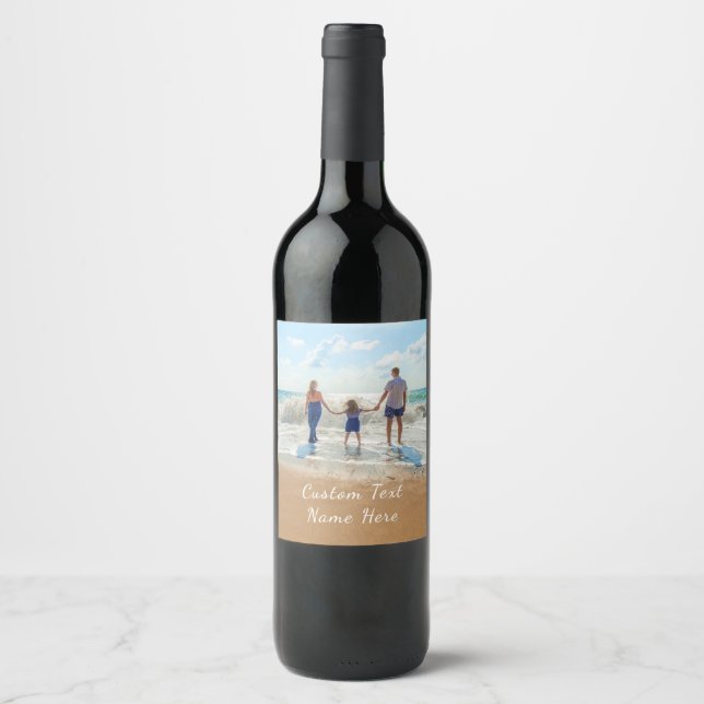 Personalizar sua etiqueta de vinho fotográfico com (Frente)