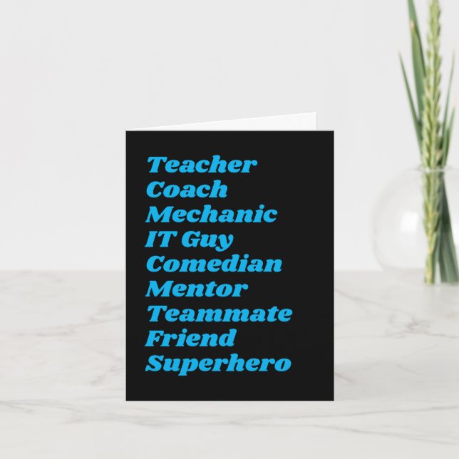 Personalizar | Super-herói | Cartão de Dia de os p (Frente)